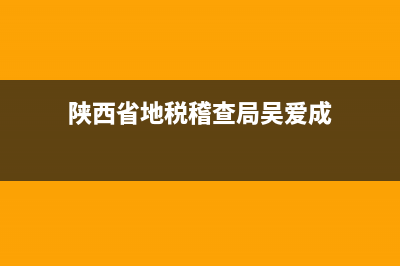 陜西省地稅稽查(陜西省地稅稽查局官網) (陜西省地稅稽查局吳愛成)