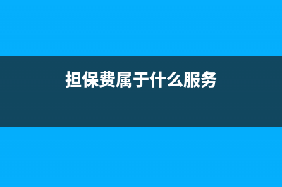 擔(dān)保費(fèi)屬于什么費(fèi)用？ (擔(dān)保費(fèi)屬于什么服務(wù))