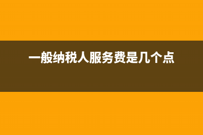 一般納稅人服務業(yè)沒有進項票抵扣怎么辦？ (一般納稅人服務費是幾個點)