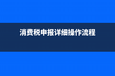 消費稅申報詳細步驟？ (消費稅申報詳細操作流程)