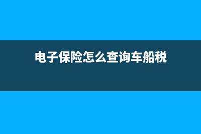 車船險在電子保單哪里能找到？ (電子保險怎么查詢車船稅)