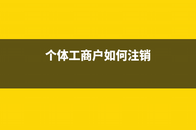 個體工商戶如何開票？ (個體工商戶如何注銷)