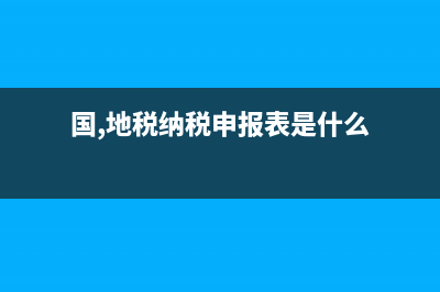 國地稅都申報(bào)哪些？ (國,地稅納稅申報(bào)表是什么)