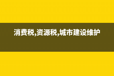 消費稅、資源稅、營業(yè)稅 (消費稅,資源稅,城市建設(shè)維護稅)