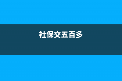 交社保500咋交？ (社保交五百多)